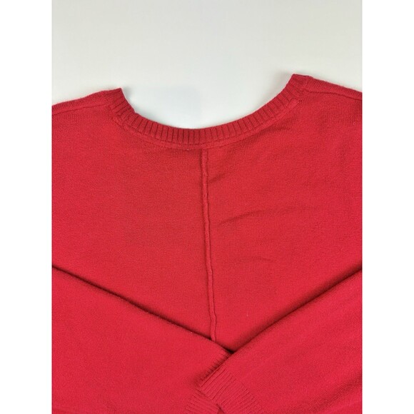 J. Jill Red Long Sleeve Oversized Warm Comfy Sweater Pockets Size XL Tall - Picture 5 of 8